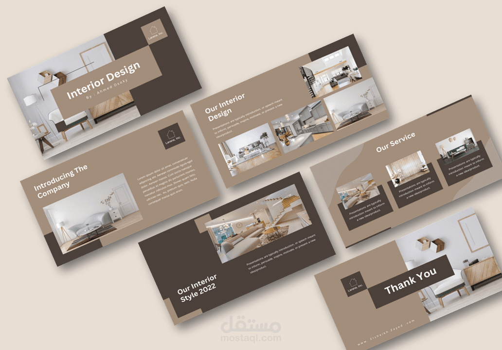 جزء من عرض بوربوينت التصميم الداخلى /  بمدينة الشيخ زايد