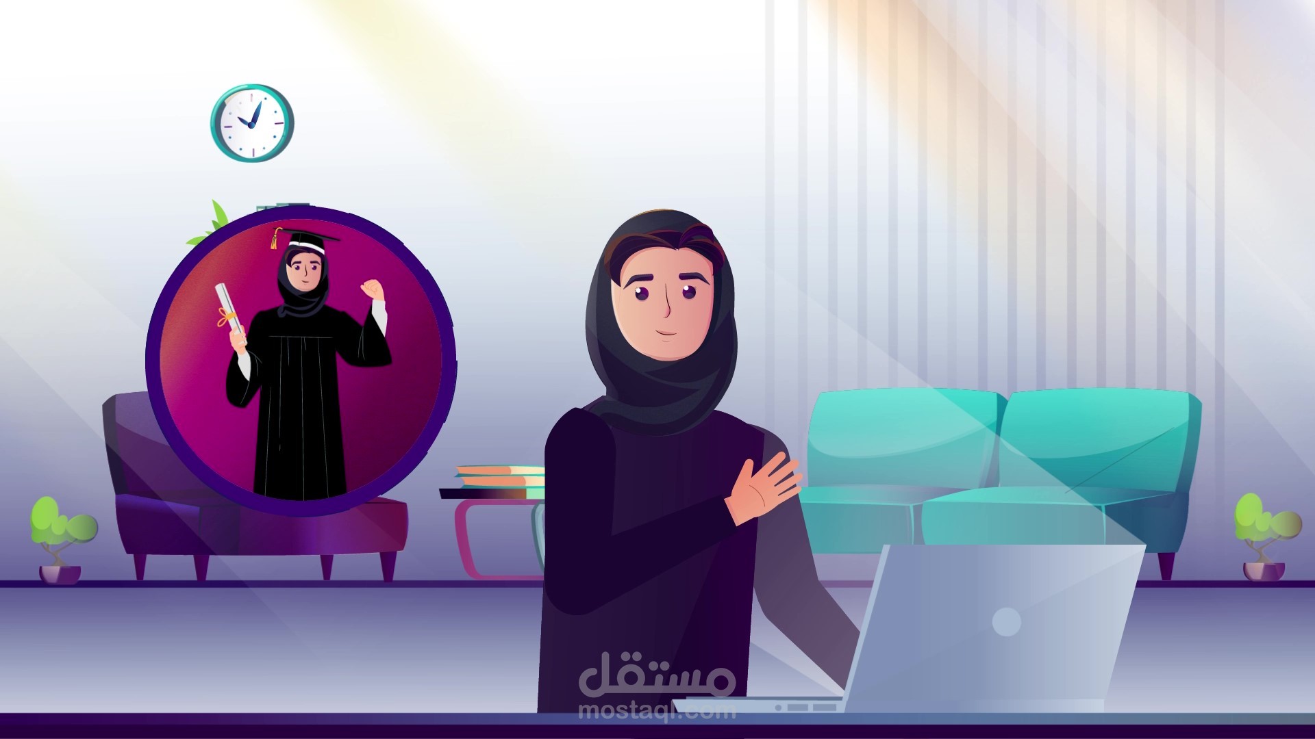 فيديو اعلاني لتخرج طالبة جامعية