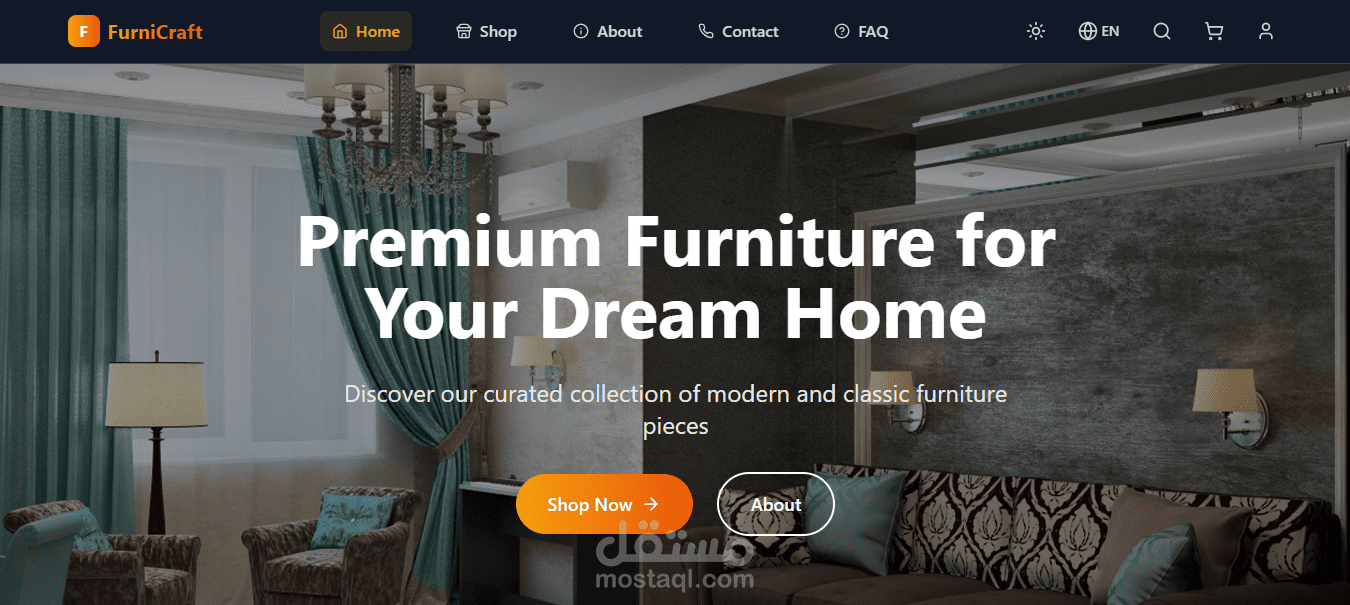 Modern Frontend-Only React Furniture Store Website