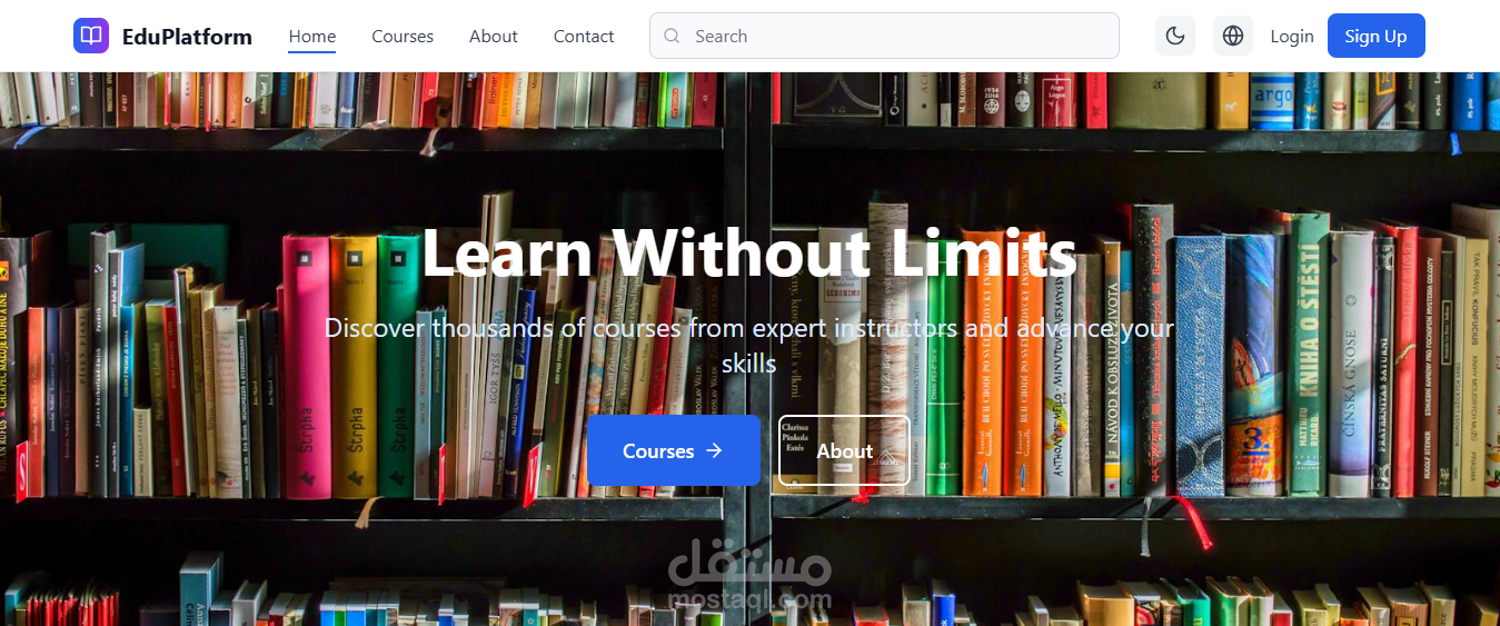 React-Based Bilingual Educational Platform (Frontend Only)