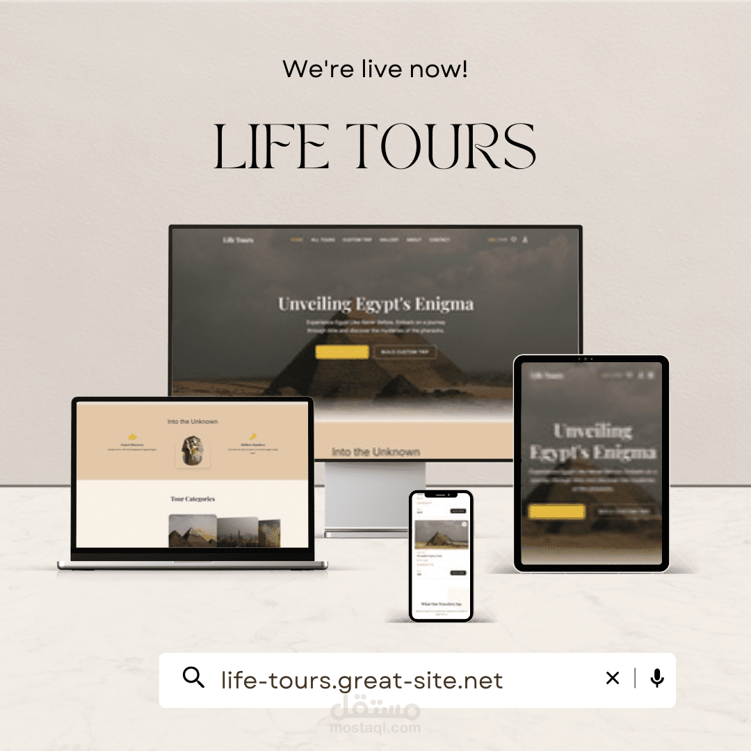 Life Tours in Egypt – Tourism Booking Website