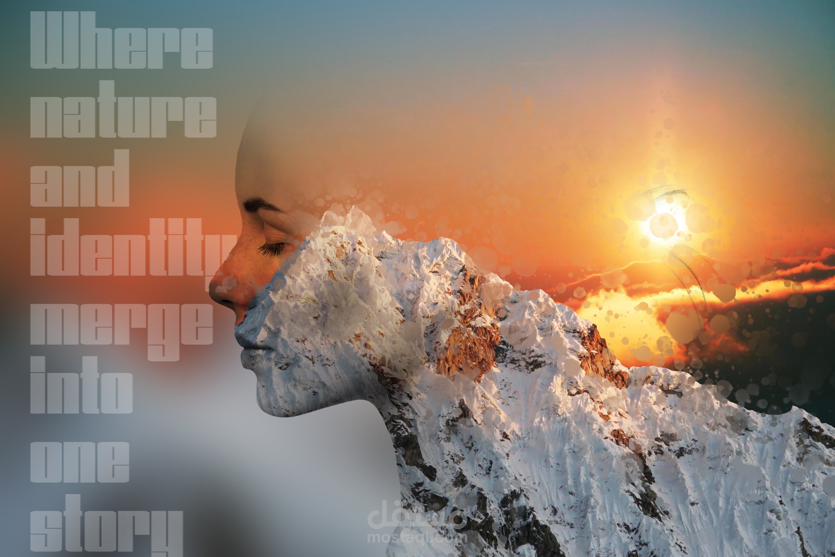 تصميم يبرز مهارتي في ال double exposure