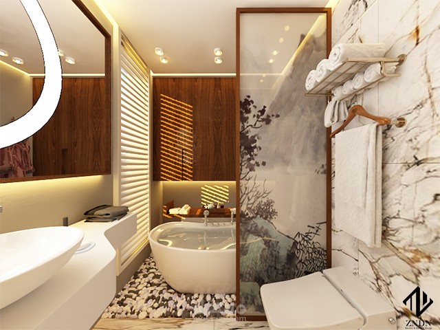 تصميم مودرن لغرفة الحمام