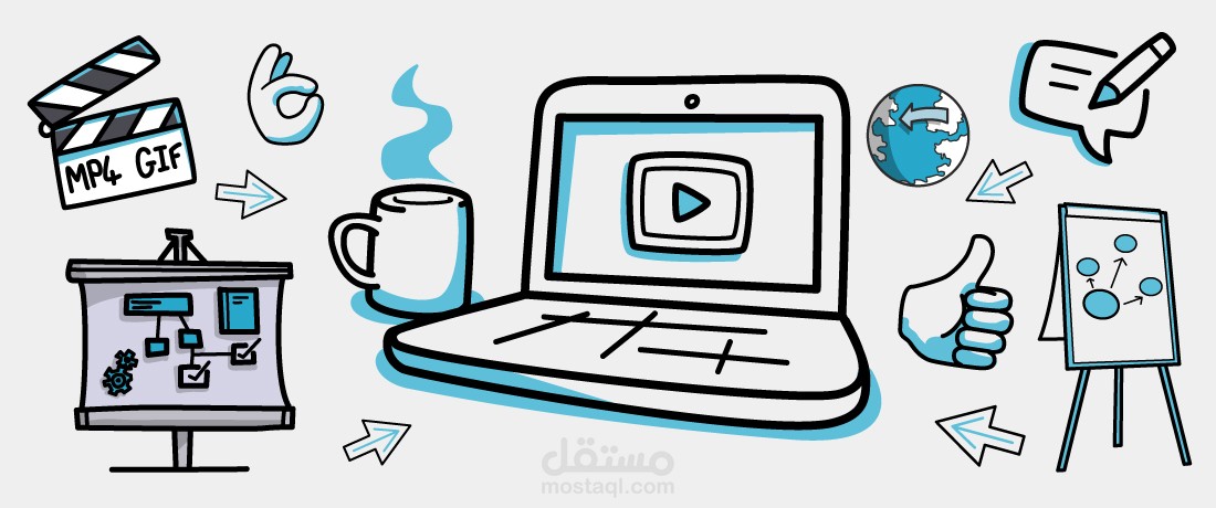 حوّل فكرتك لفيديو وايت بورد أنيميشن بصوت احترافي يجذب جمهورك.