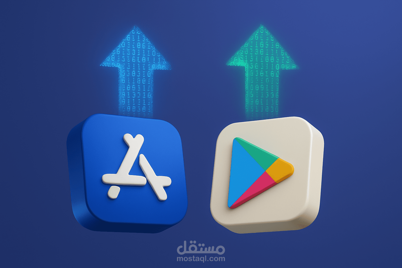 رفع تطبيقات الموبايل على متجر Apple Appstore أو Google Play