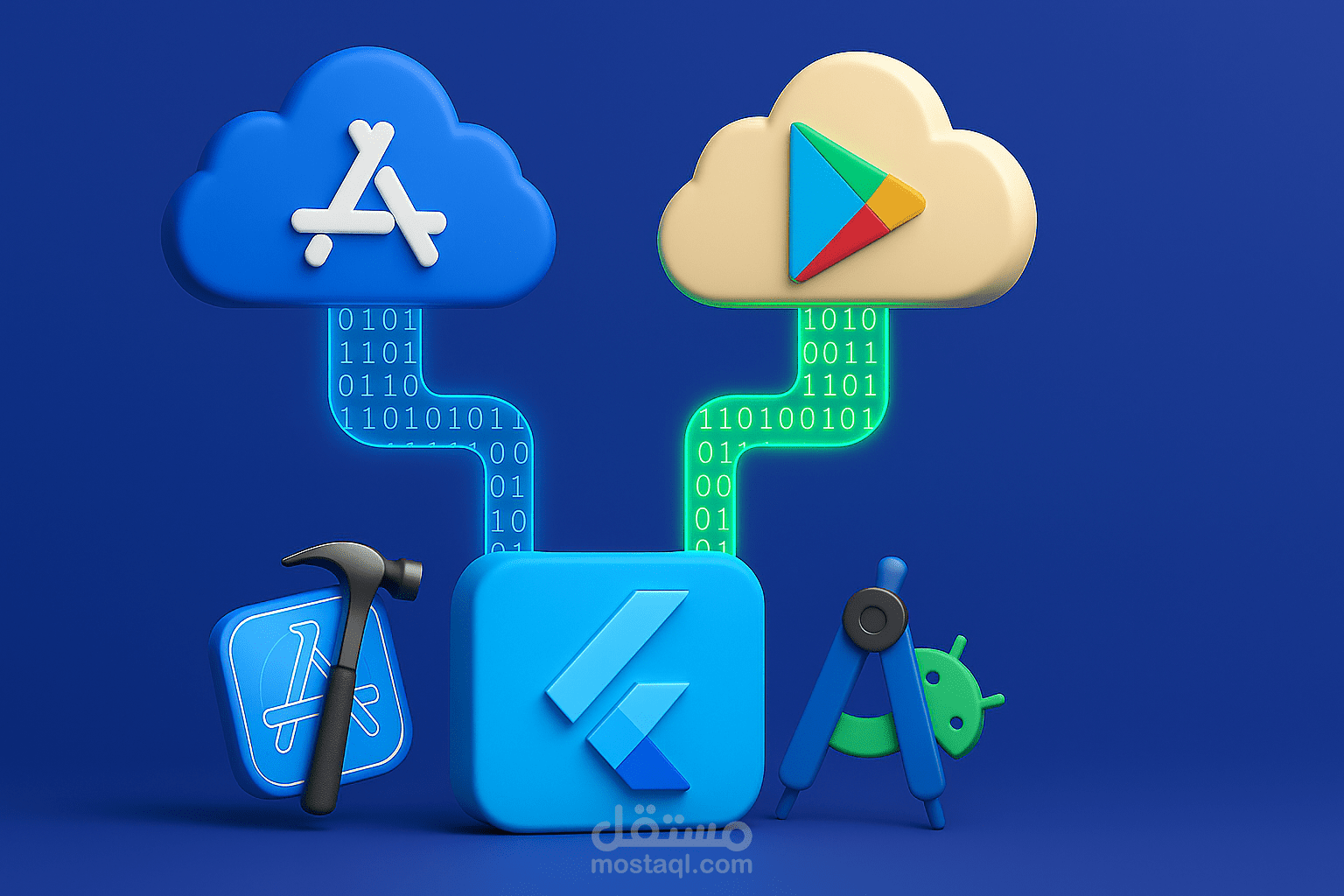 تطوير تطبيقات Flutter لمنصتي Android و iOS