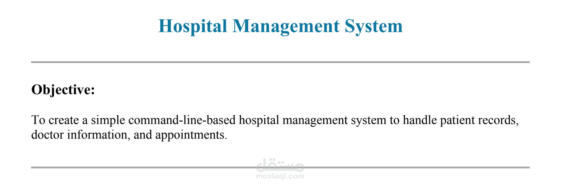 Hospital System