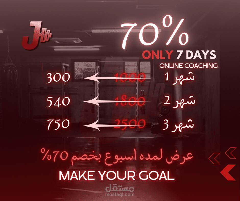 تصميمات سوشيال ميديا لمدرب اونلاين