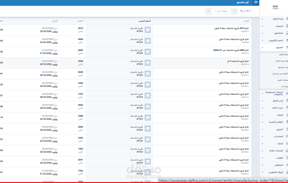 تحليل وتوزيع تكاليف الإنتاج في مصنع القوارير البلاستيكية باستخدام دفترة