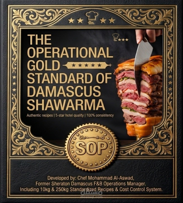 "نموذج من الدليل التشغيلي للشاورما الدمشقية (SOP)".