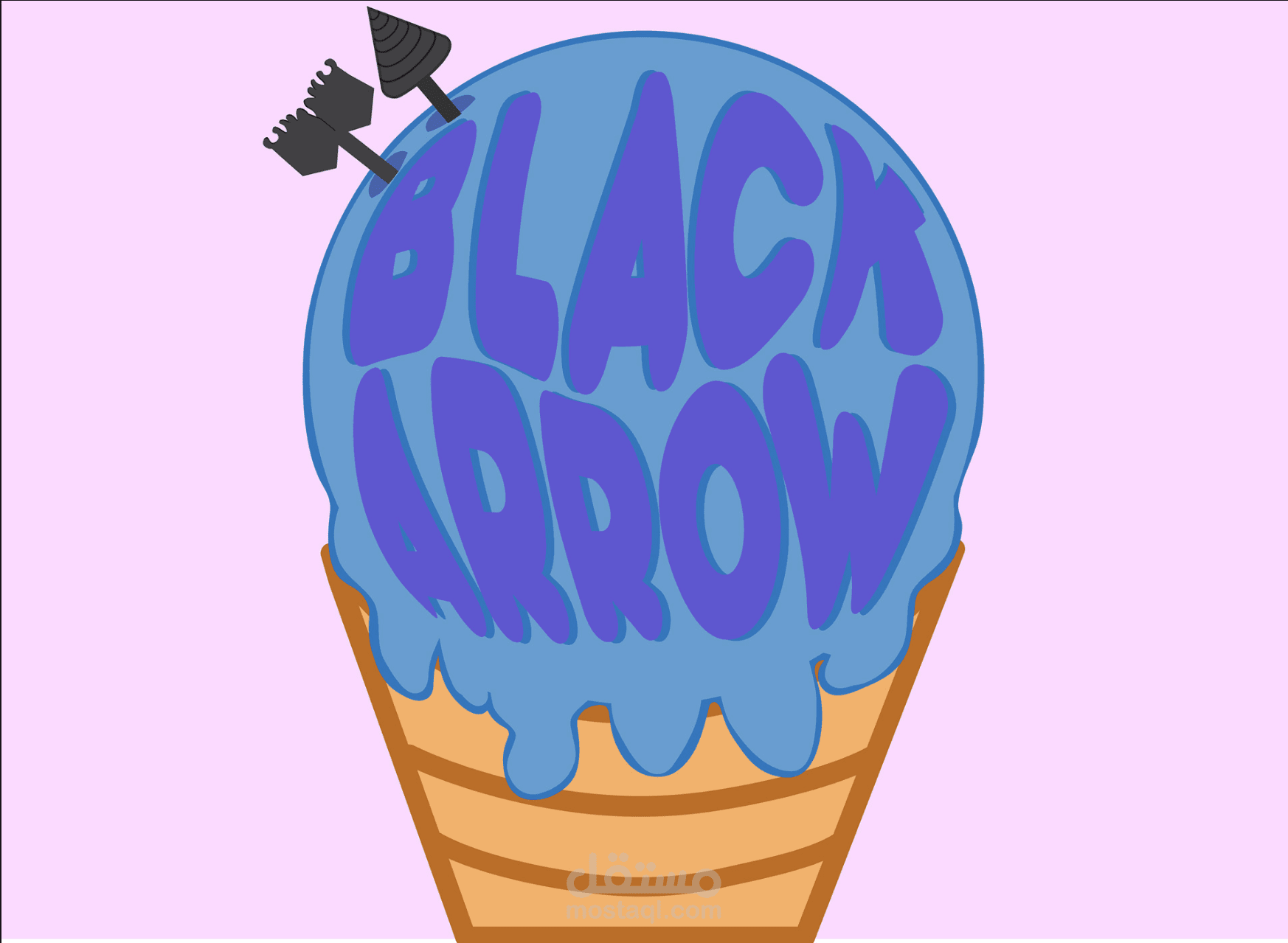 BLACK ARROW FOR ICE-CREAM