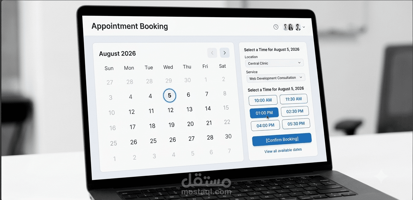منصة برمجة نظام حجز خدمات ومواعيد أونلاين