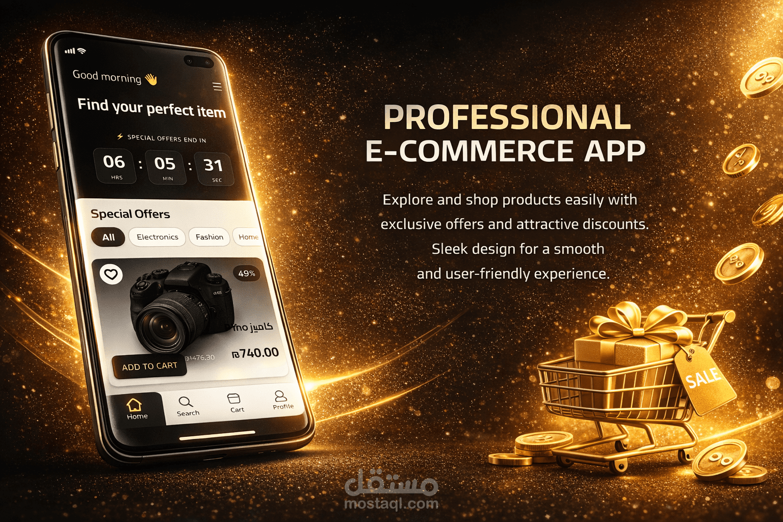 متجر إلكتروني متكامل مع لوحة تحكم ويب لإدارة المنتجات والطلبات