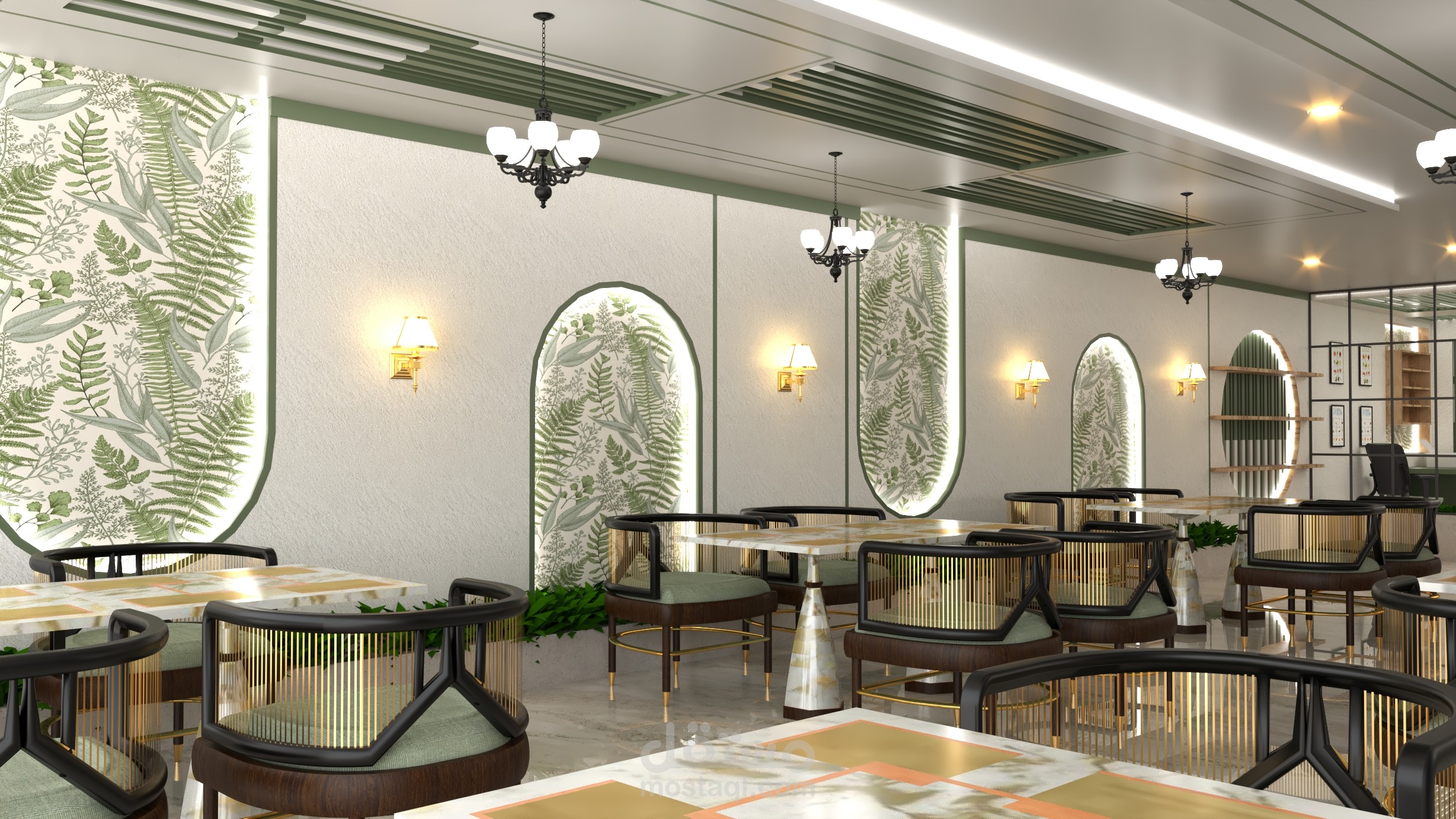 تصميم مطعم للماكولات الصحية