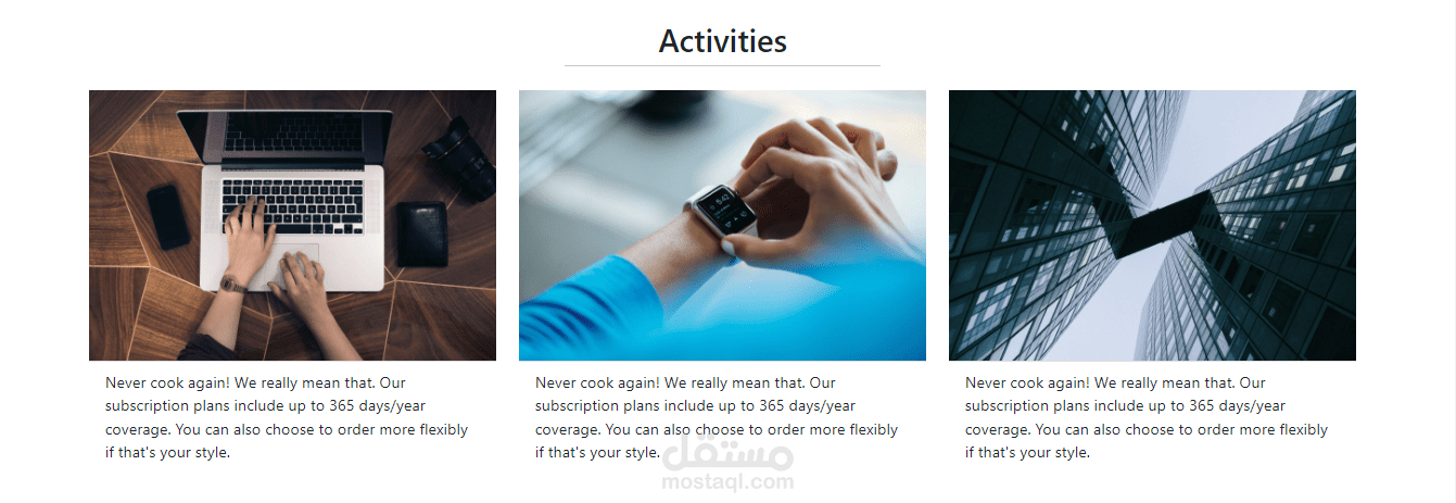 simple html & css page