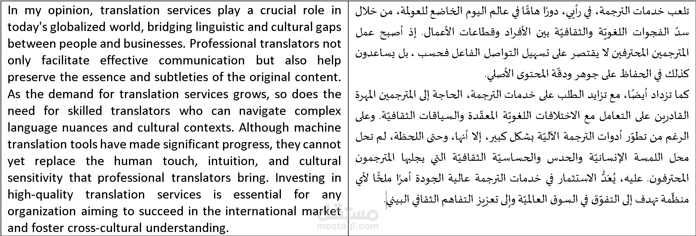ترجمة من الإنجليزية للعربية
