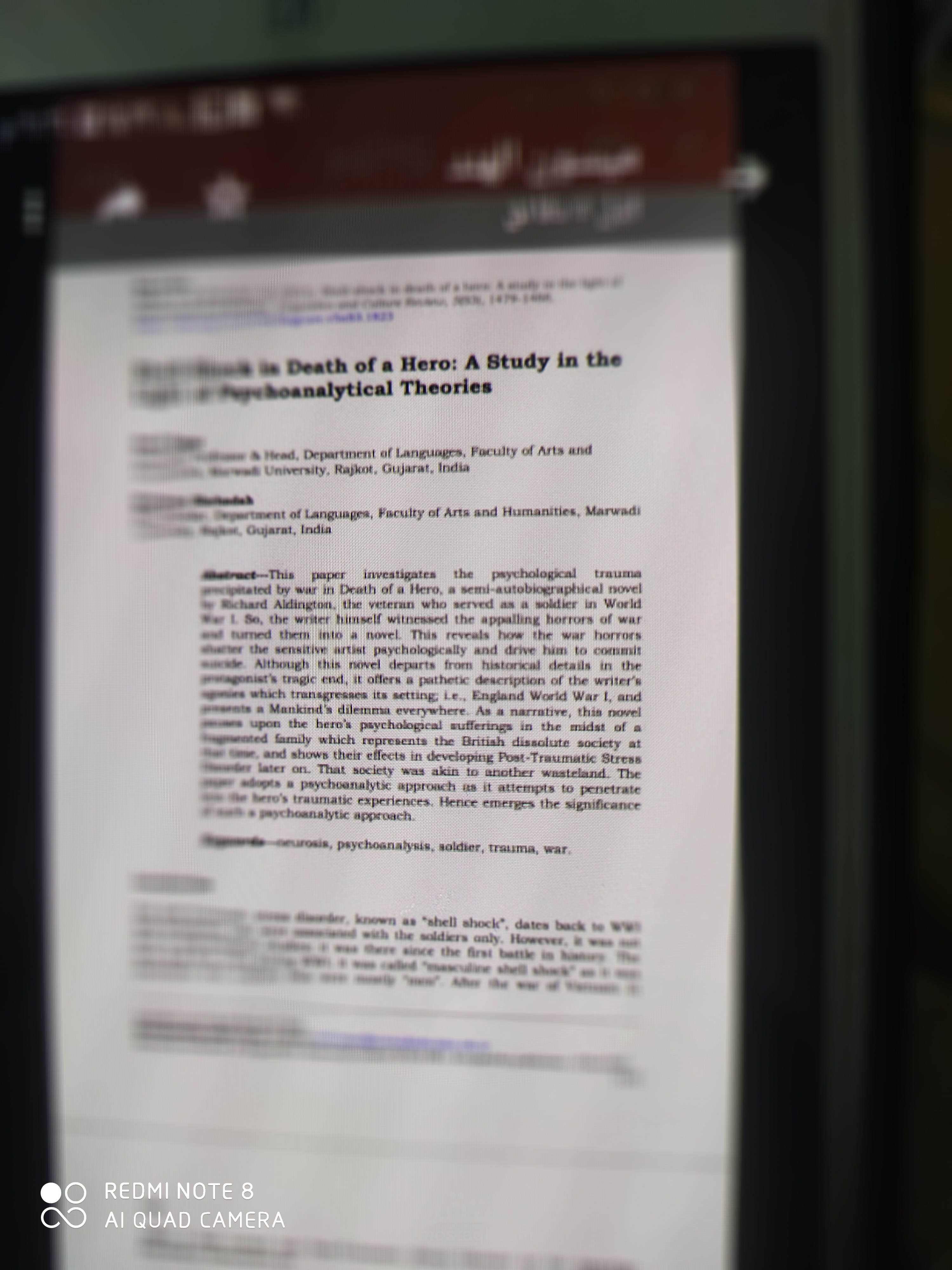 Article in literature