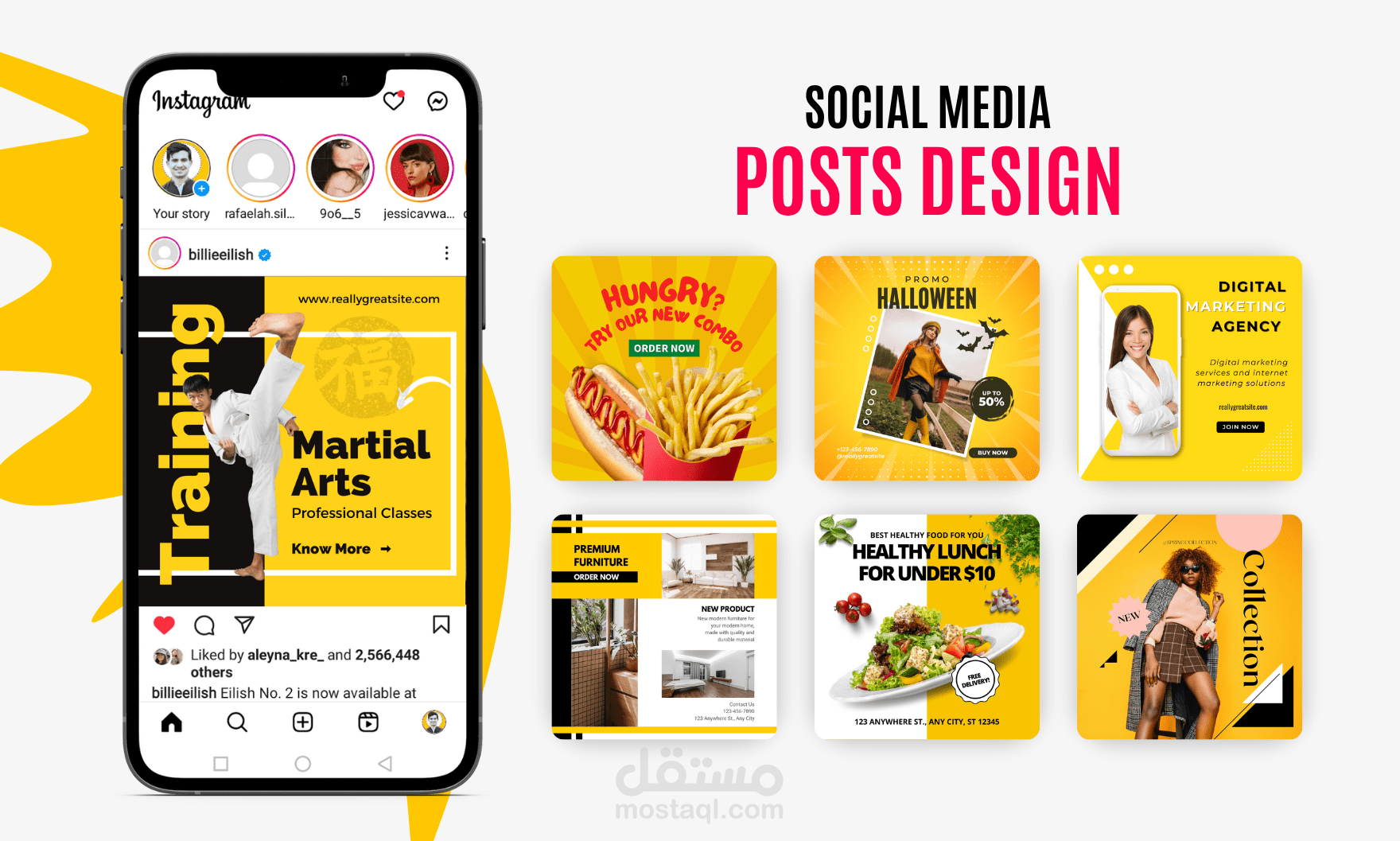Social Media posts /graphics design for Facebook and Instagram