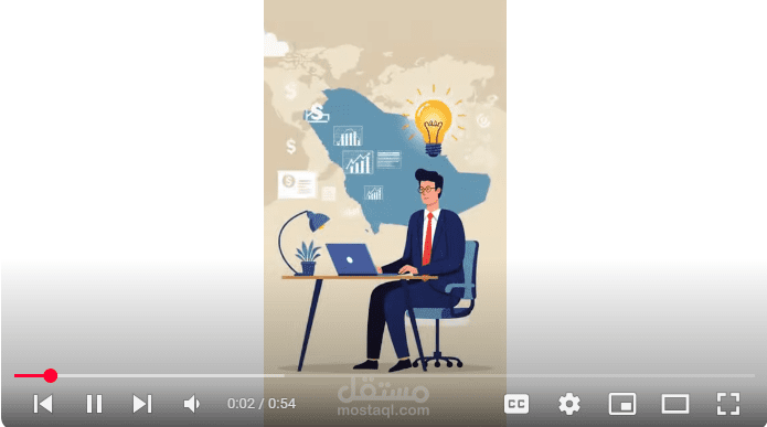 اعلان موشن جرافيك رسمي باللهجة السعودية بصوتي ومونتاجي وتم عمل الفيديو بواسطتي باستخدام أدوات الذكاء الاصطناعي