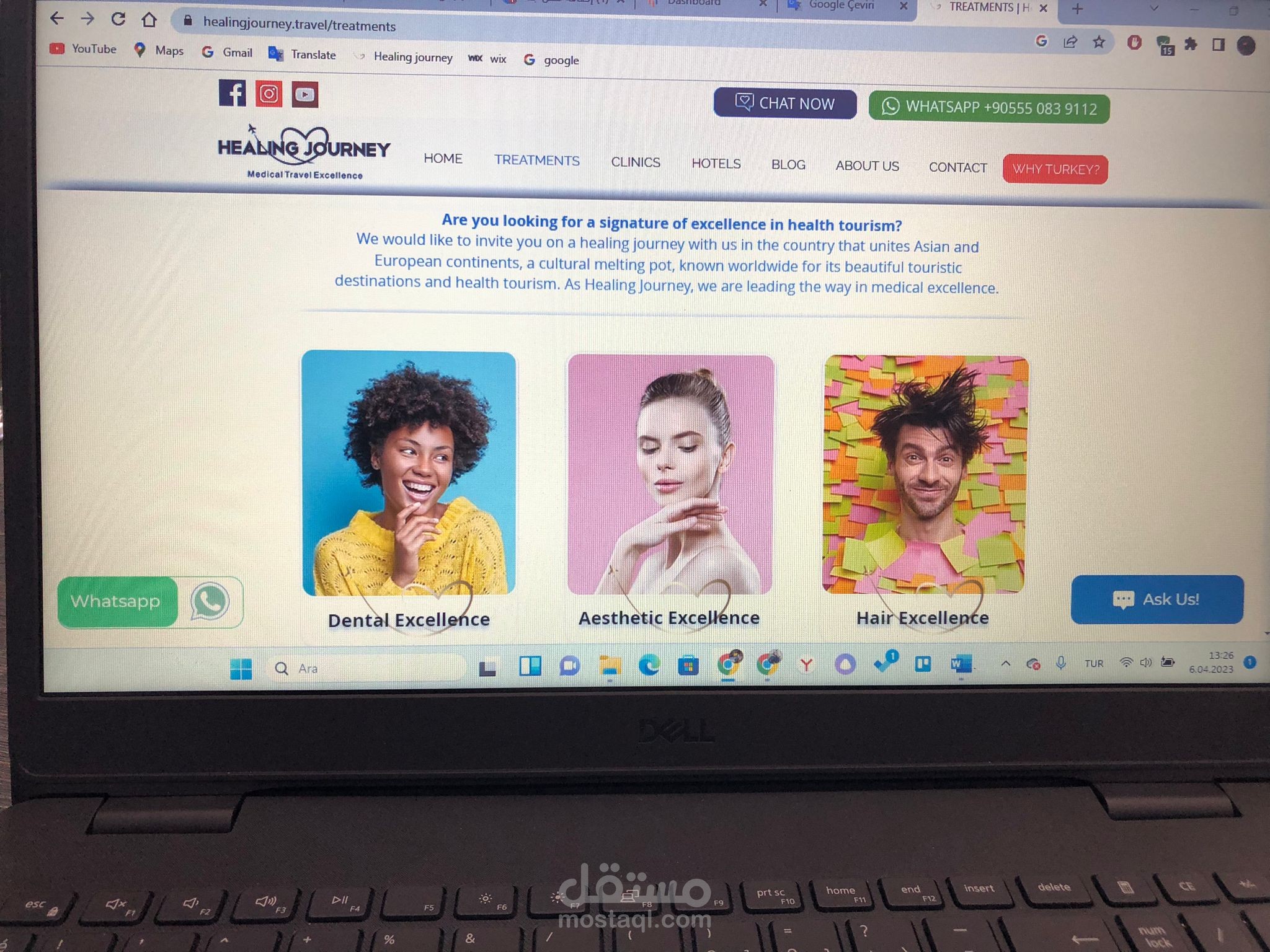 ترجمة موقع شركة للسياحة العلاجية