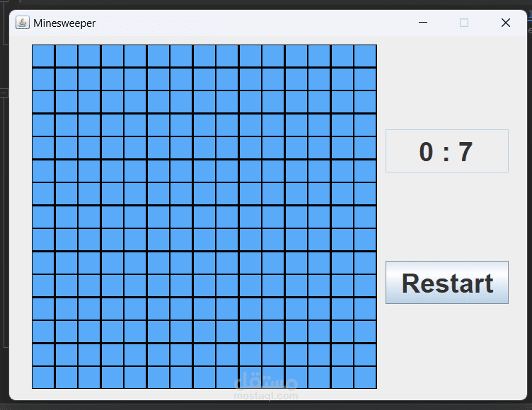 تصميم لعبة Minesweeper الشهيرة