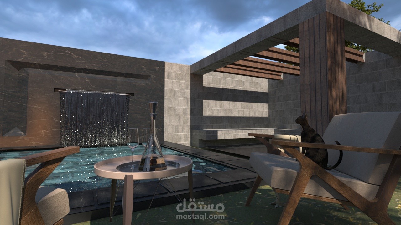 تصميم حديقة لفيلا