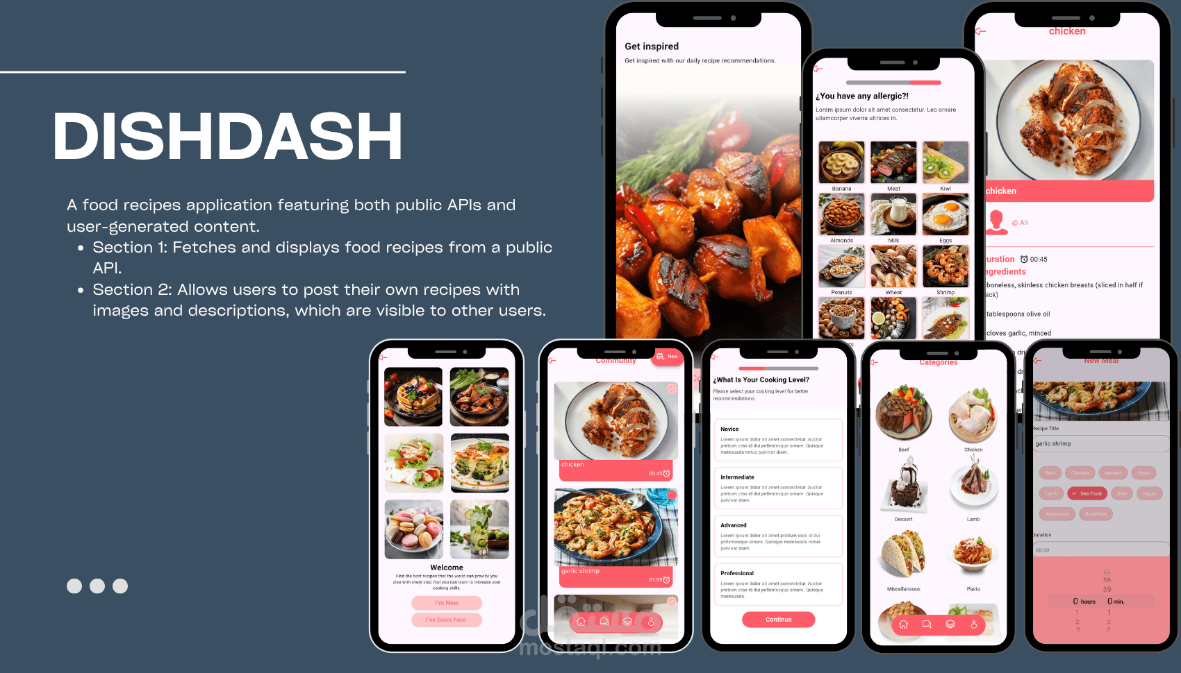 تطبيق DishDash – لمشاركة الوصفات باستخدام Flutter وFirebase