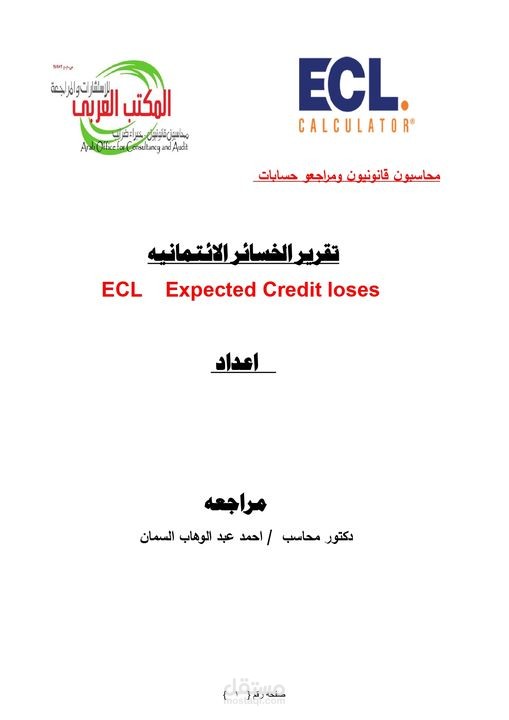 معيار ٤٧ من معايير المحاسبه المصريه لتطبيق معدل للخساءر الائتمانية  فى ضؤ الذكاء الاصطناعي للبنوك والمؤسسات الماليه العامله فى مصر