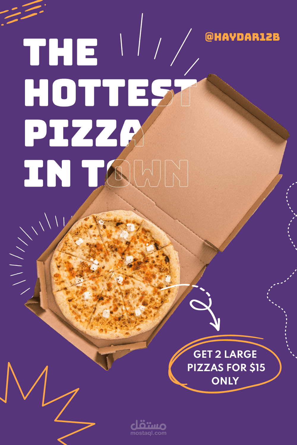 هوية بصرية كاملة لمطعم بيتزا