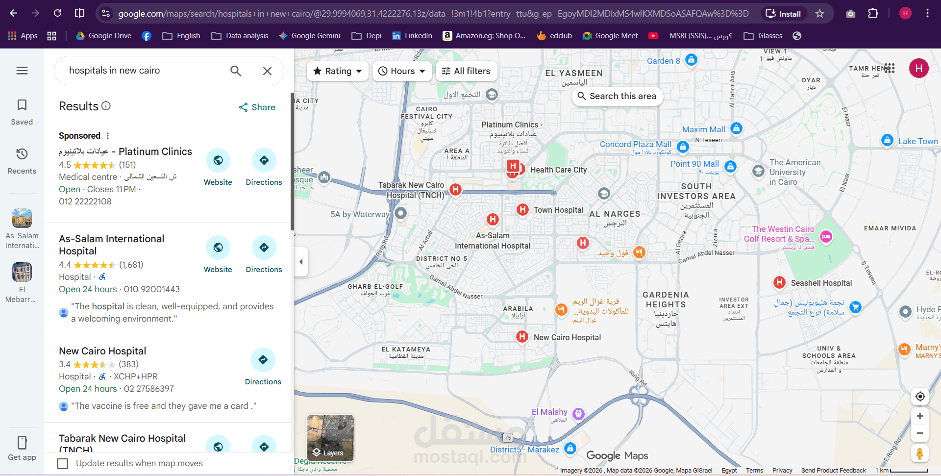 استخراج وتحليل بيانات المنشآت الصحية (Web Scraping) باستخدام Python وSQL