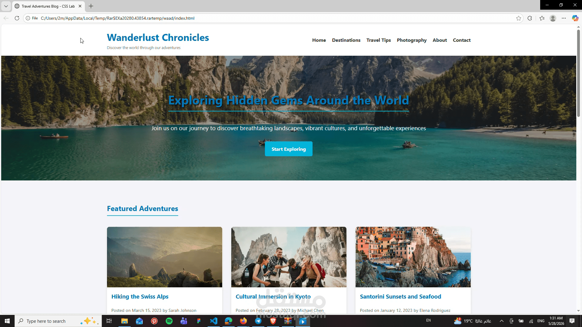 Travel blog