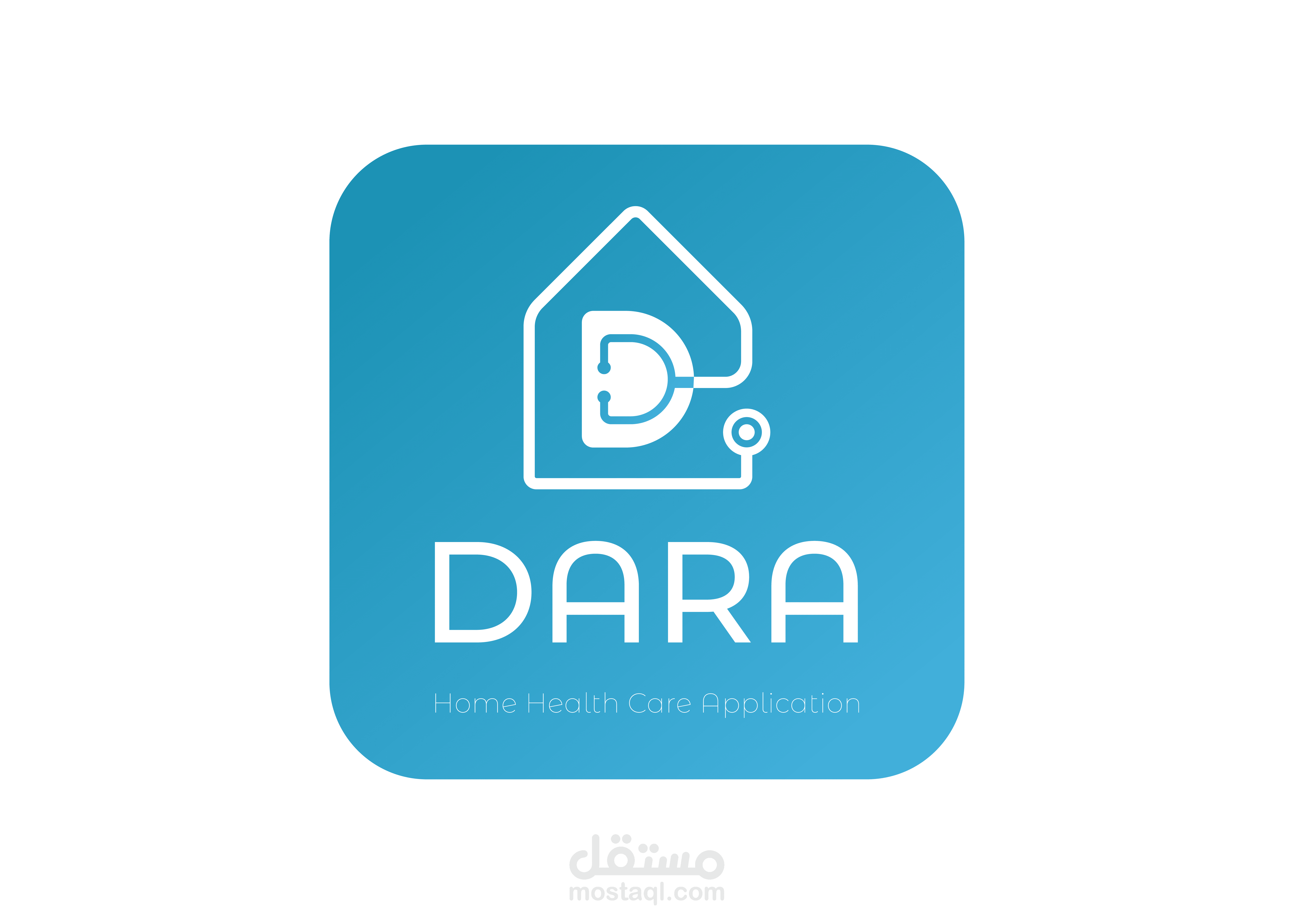 هوية بصرية لتطبيق الرعاية الصحية DARA