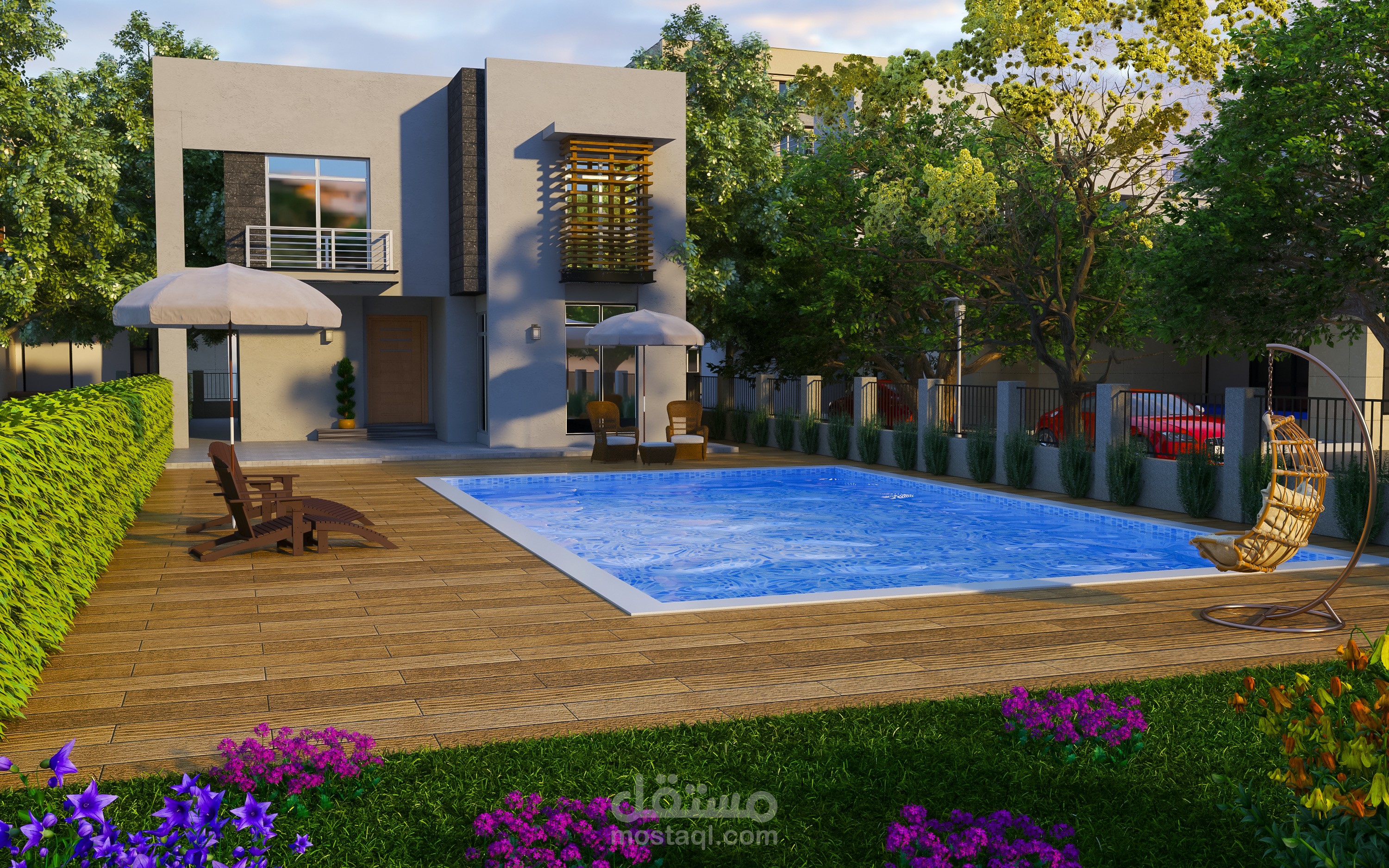 تصميم شاليه بمدينة العالمين