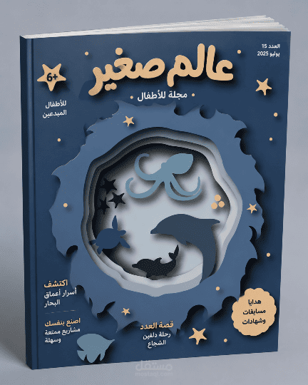 تصميم غلاف مجلة اطفال مميز واحترافي