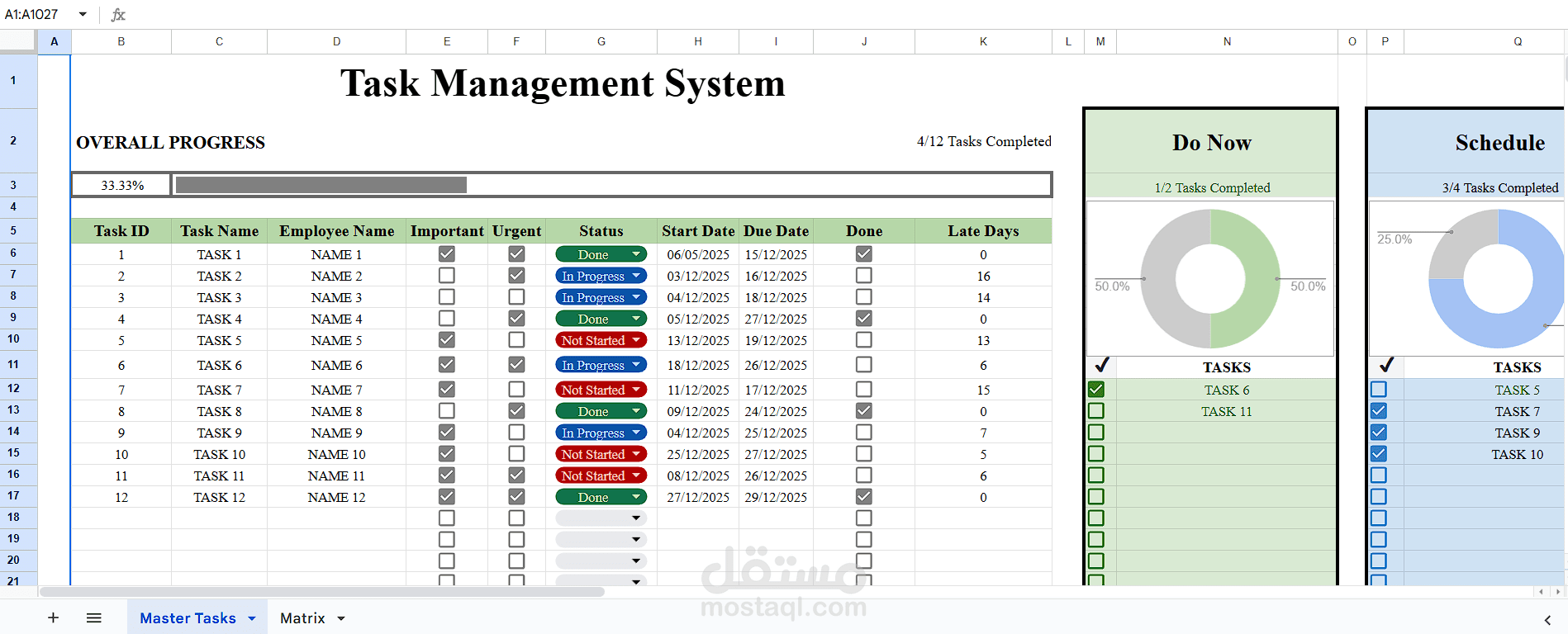 Task Management System – نظام إدارة المهام (عربي / English)
