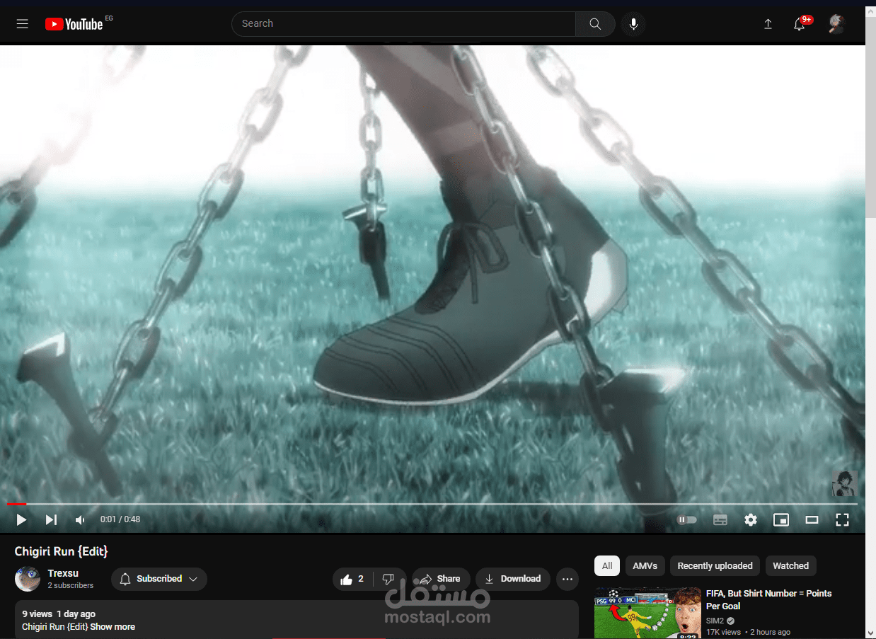 ايديت لشخصيه انمي