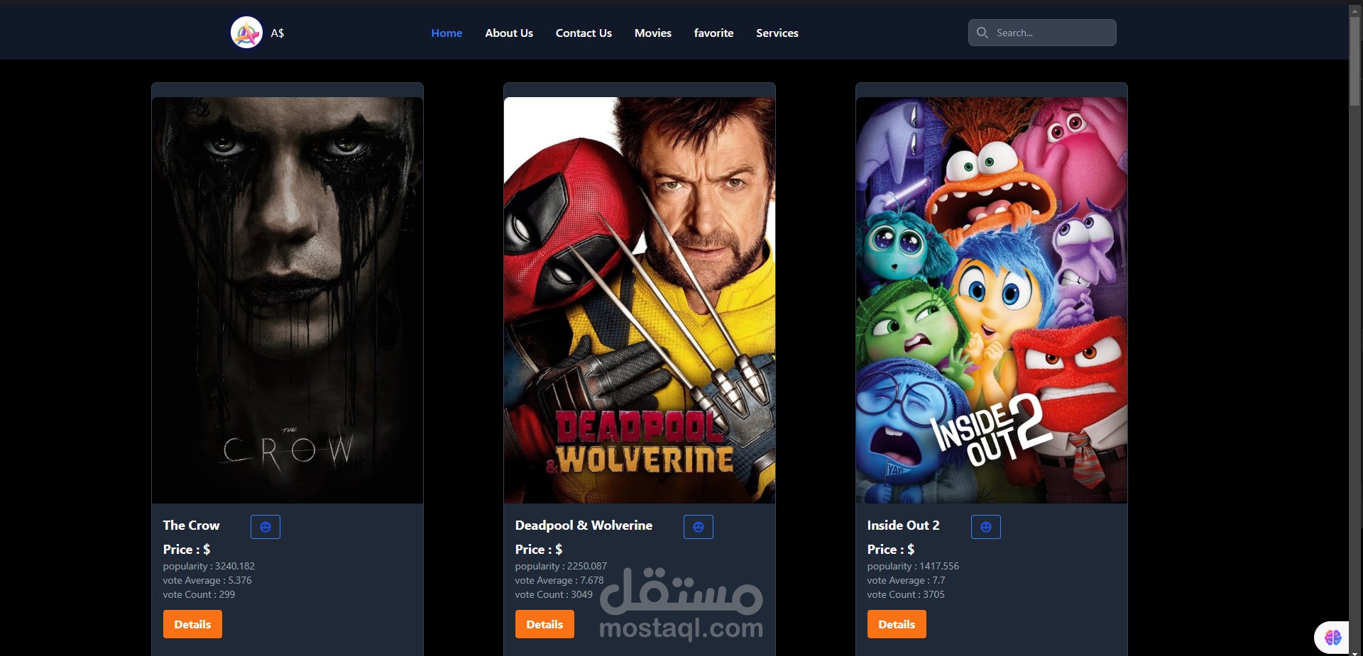 Movies website