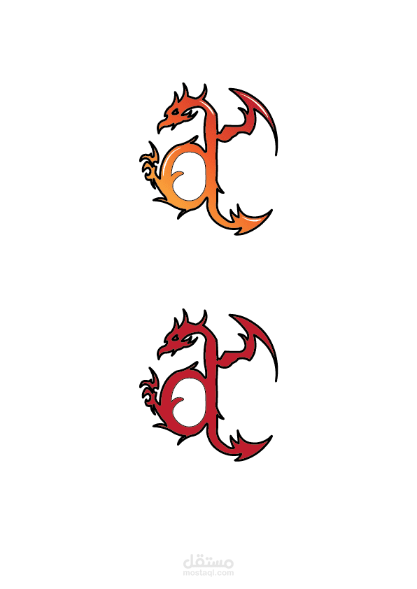 تصميم لوقو ( شعار )   dragon logo