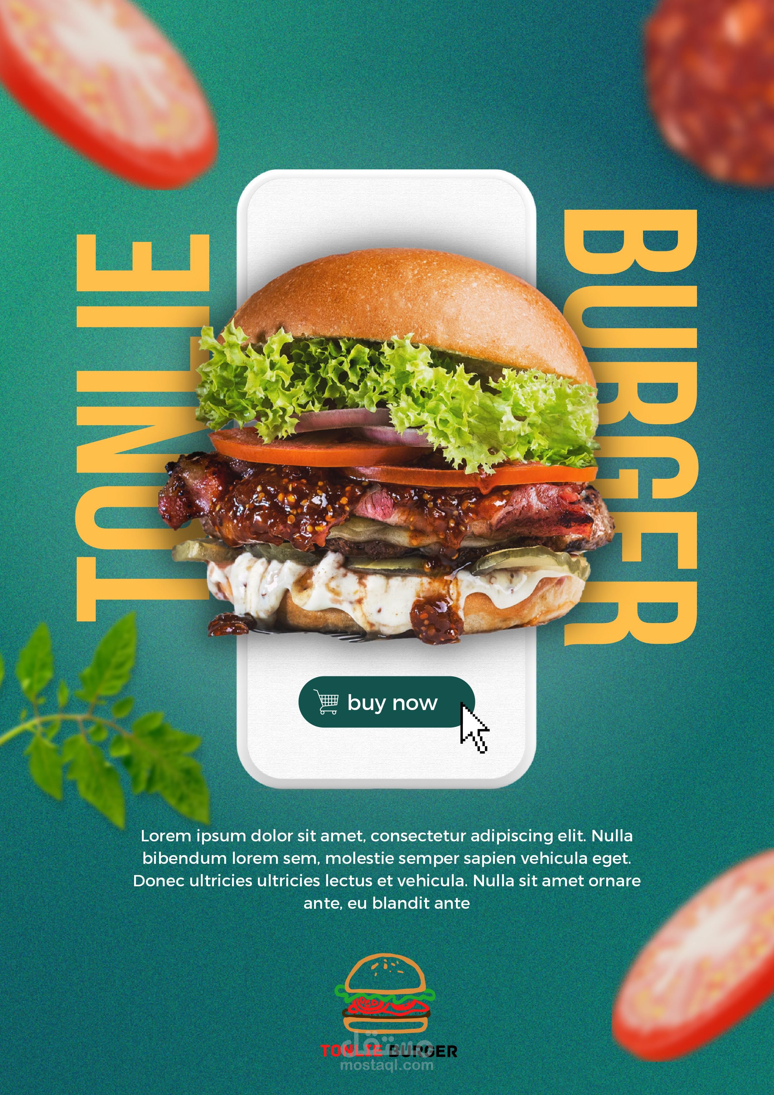 تصميم شعار وبوست اعلانى ومنيو