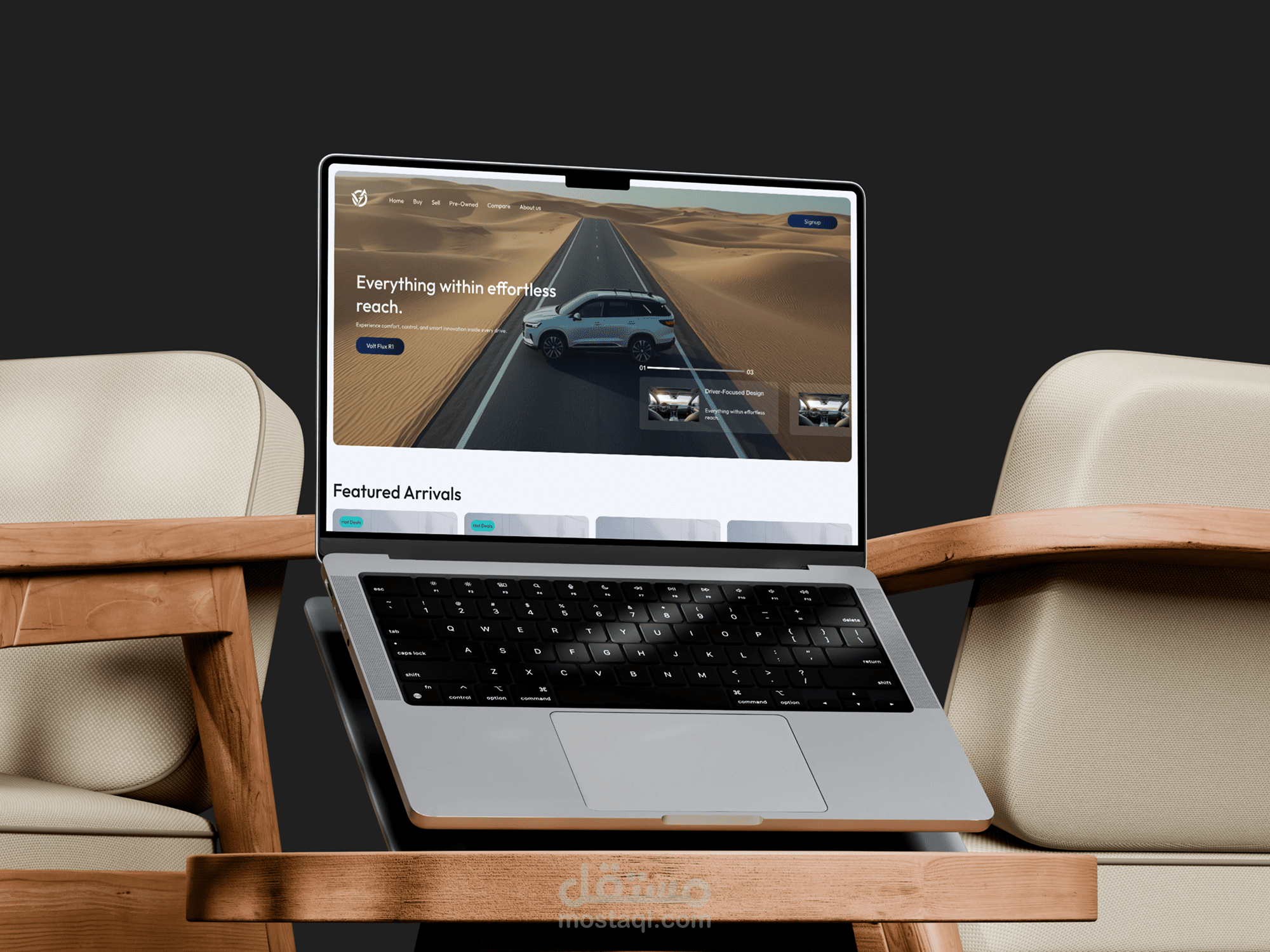 صفحة هبوط لمتجر  للسيارات VOLTFLUX