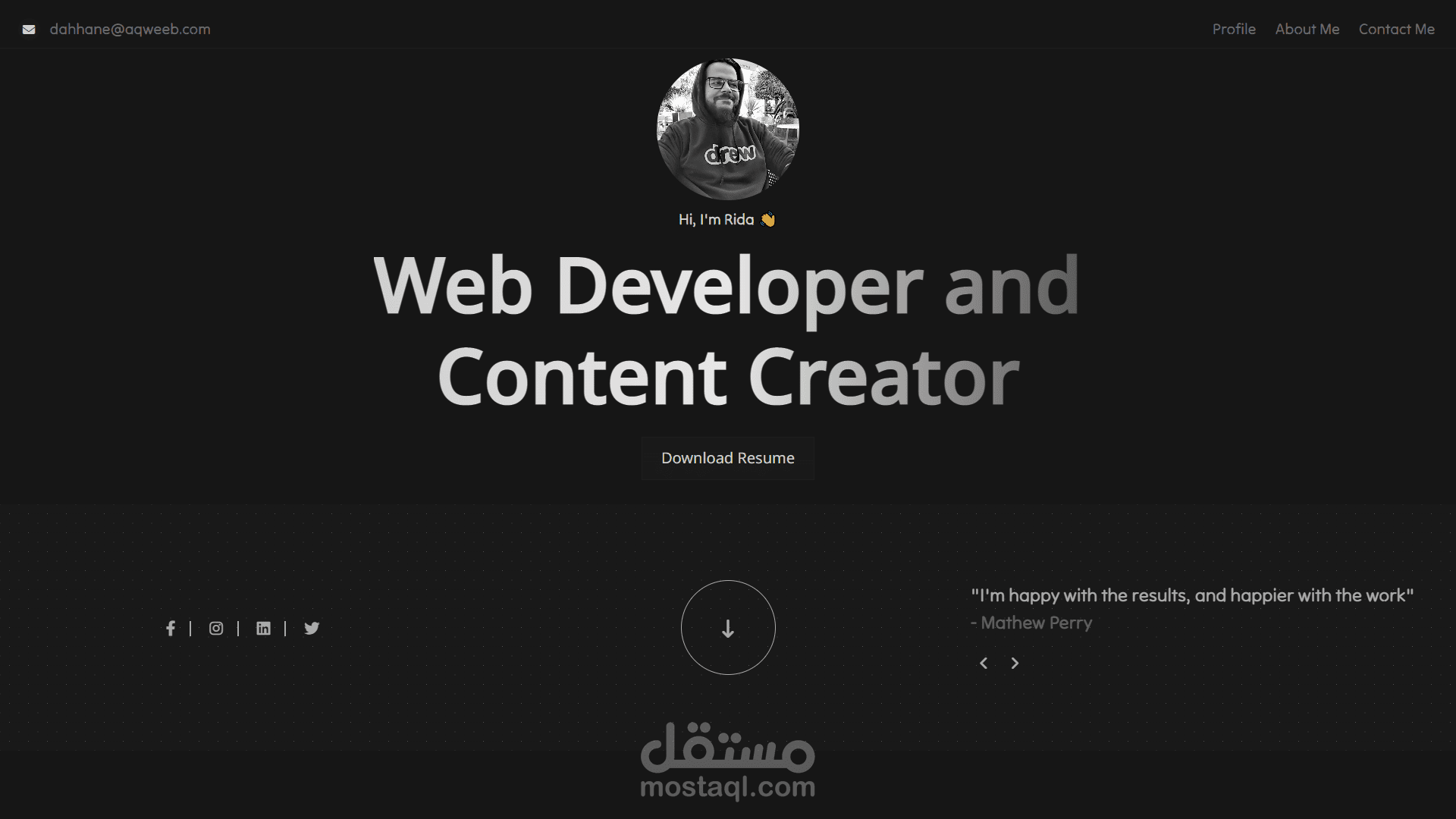 تصميم صفحة بورتفوليو باستخدام Figma ثم تحويلها لكود صفحة ويب HTML / CSS