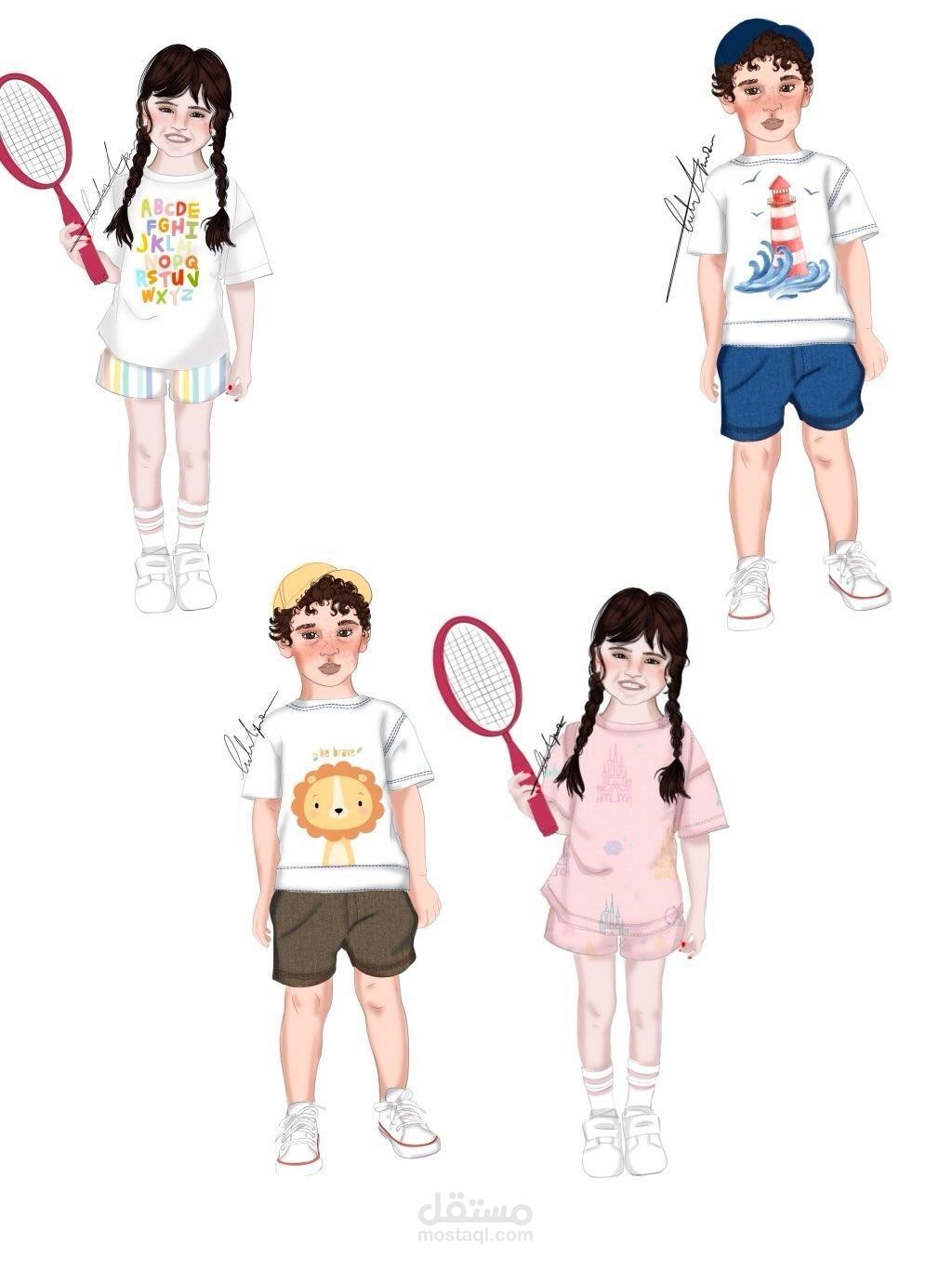 تصميمات ملابس رياضيه للأطفال