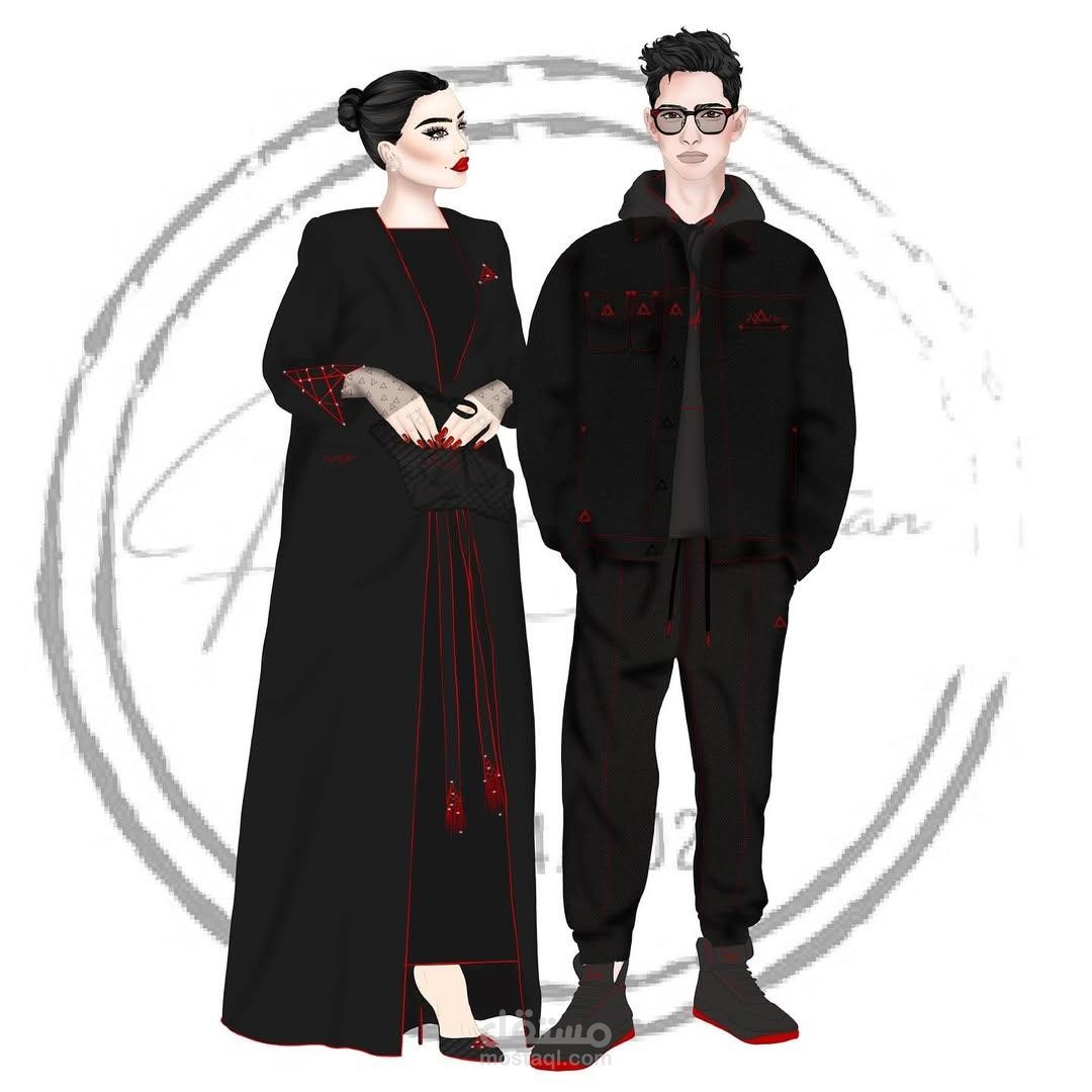 رسم وتصميم أزياء جديدة ومبتكرة