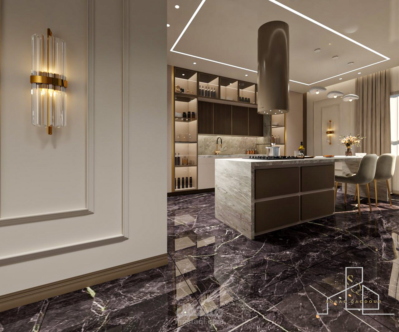 تصميم داخلي لمطبخ