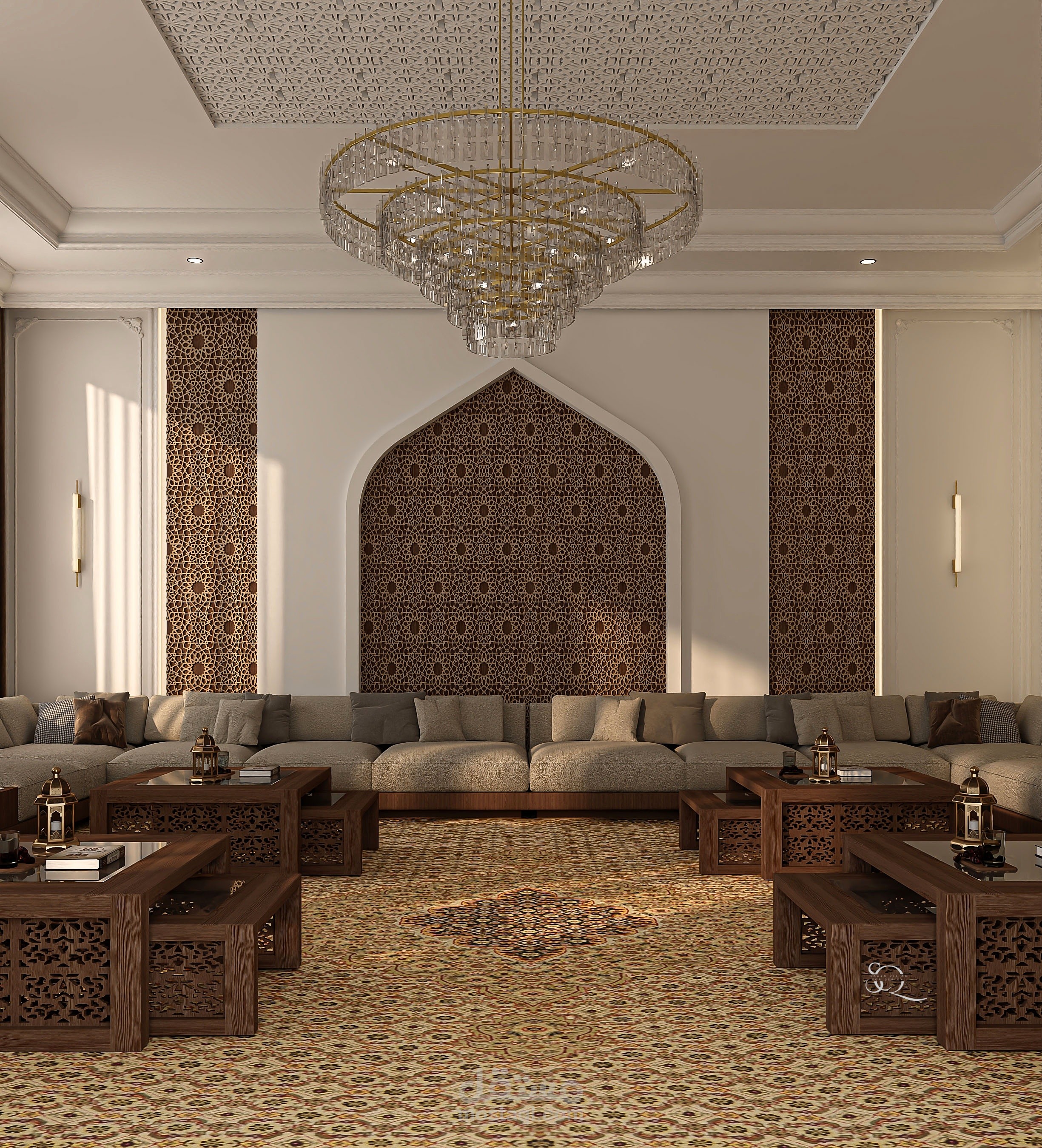 تصميم داخلي لمجلس عربي