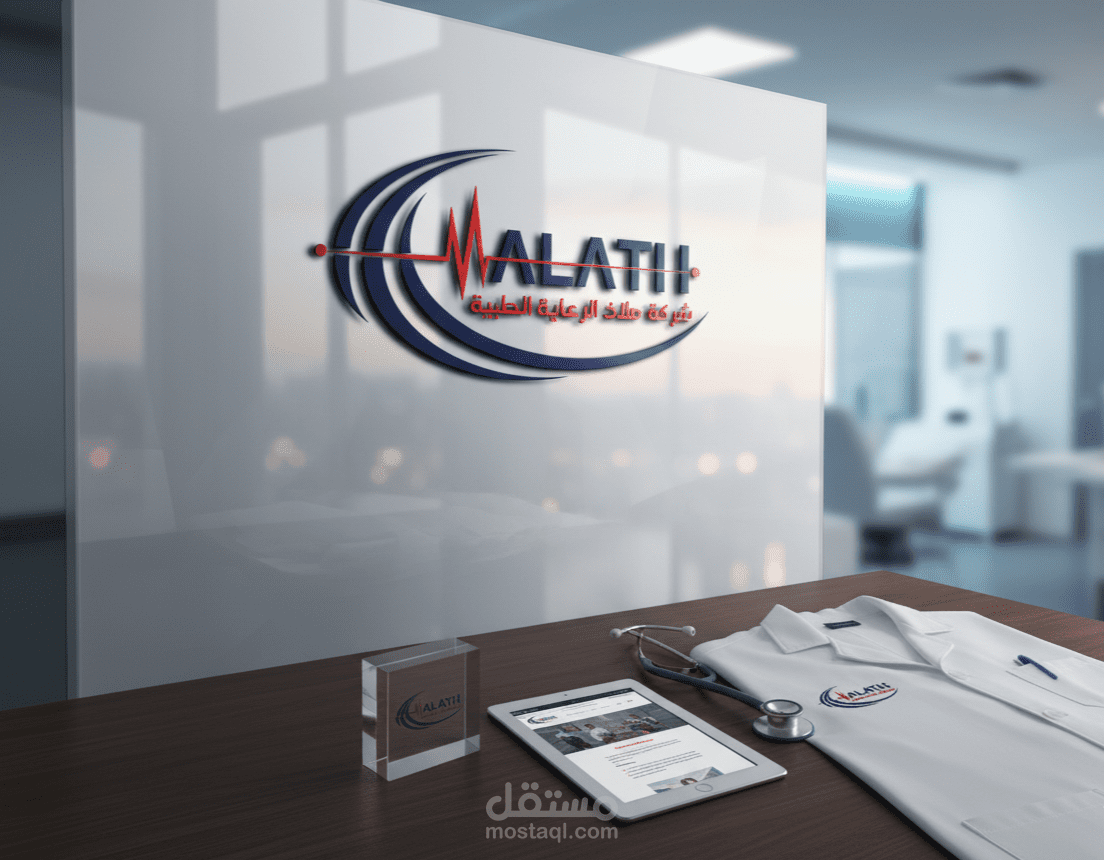 هويه بصريه وتجارية لشركة مختصه في بيع المستلزمات الطبية MALATH