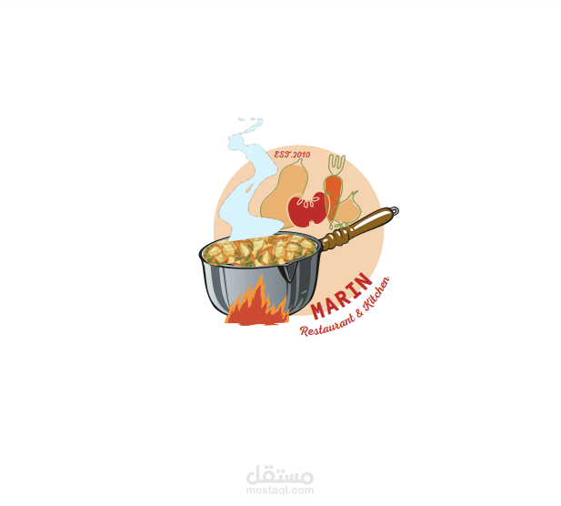 Logo شعار "لمطعم حسب طلب العمبل "