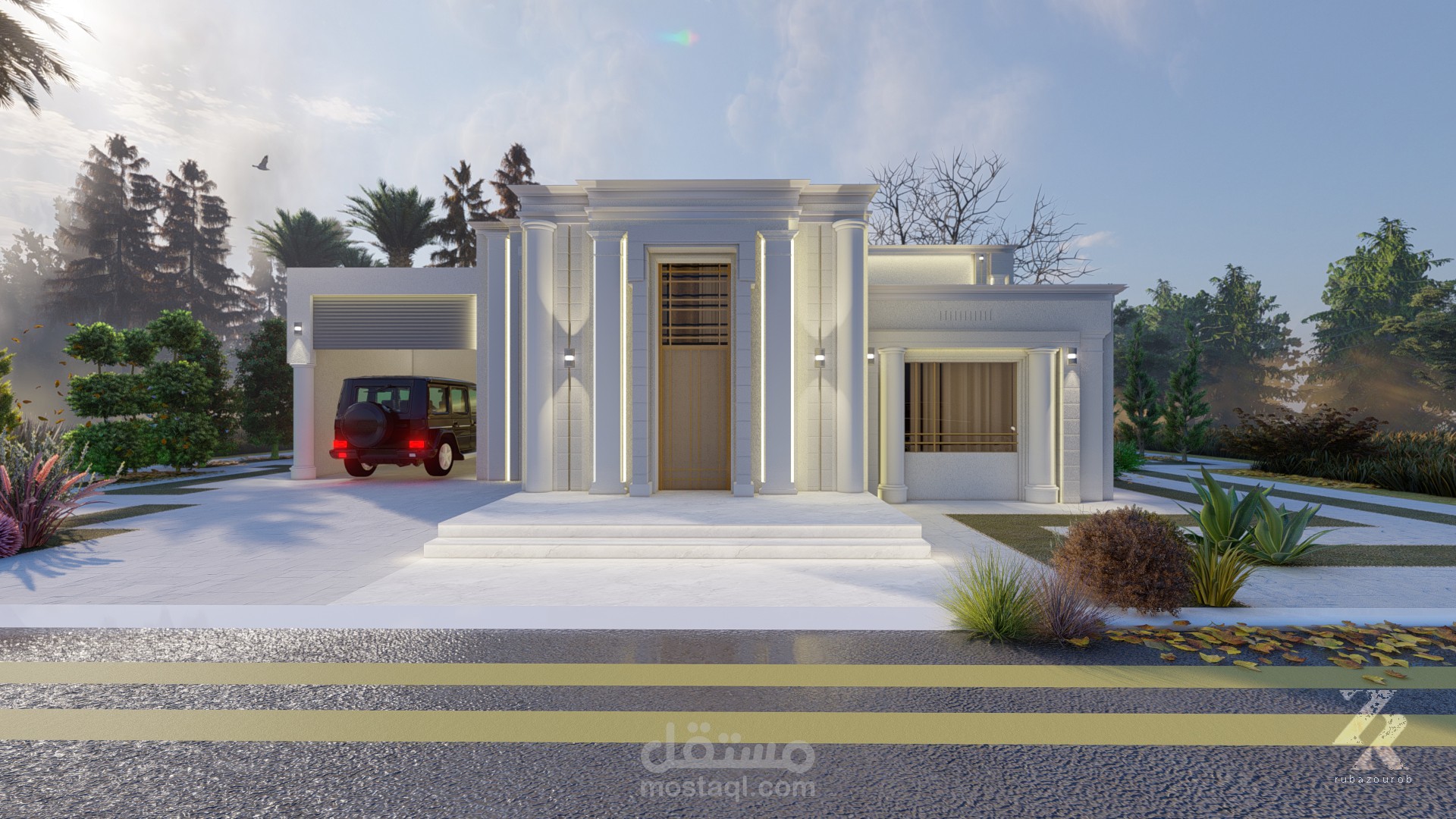 تصميم خارجي|| فيلا نيو كلاسيك