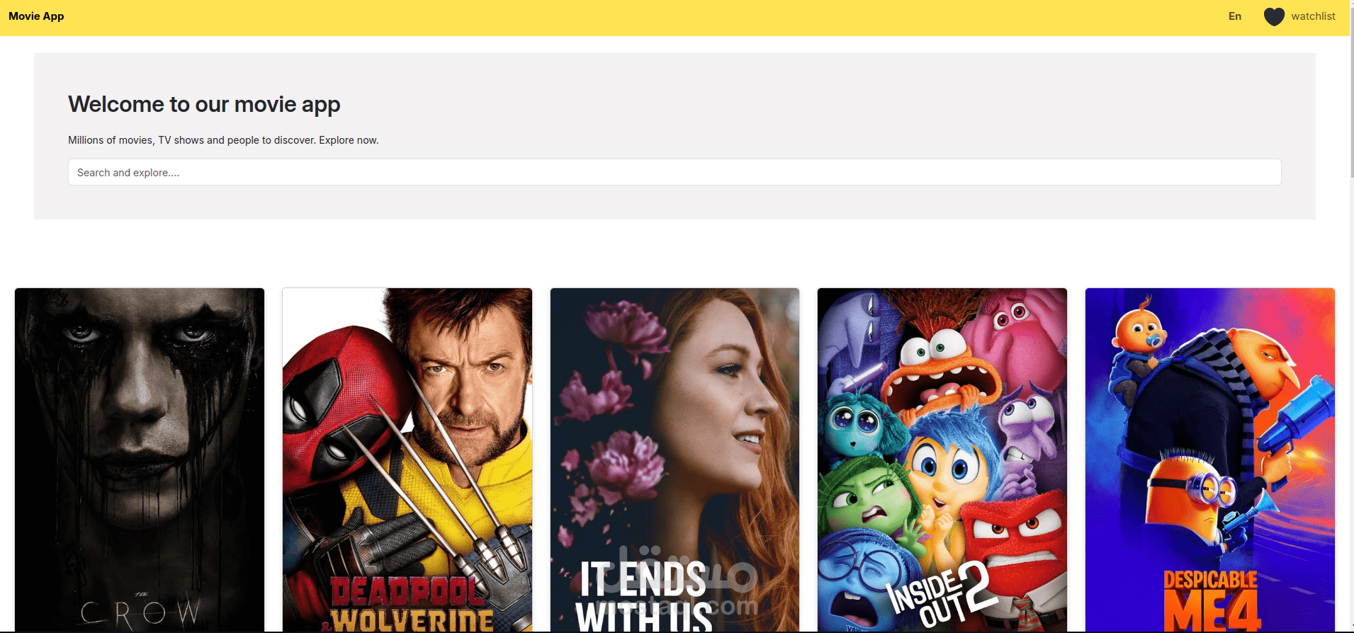 React movie
