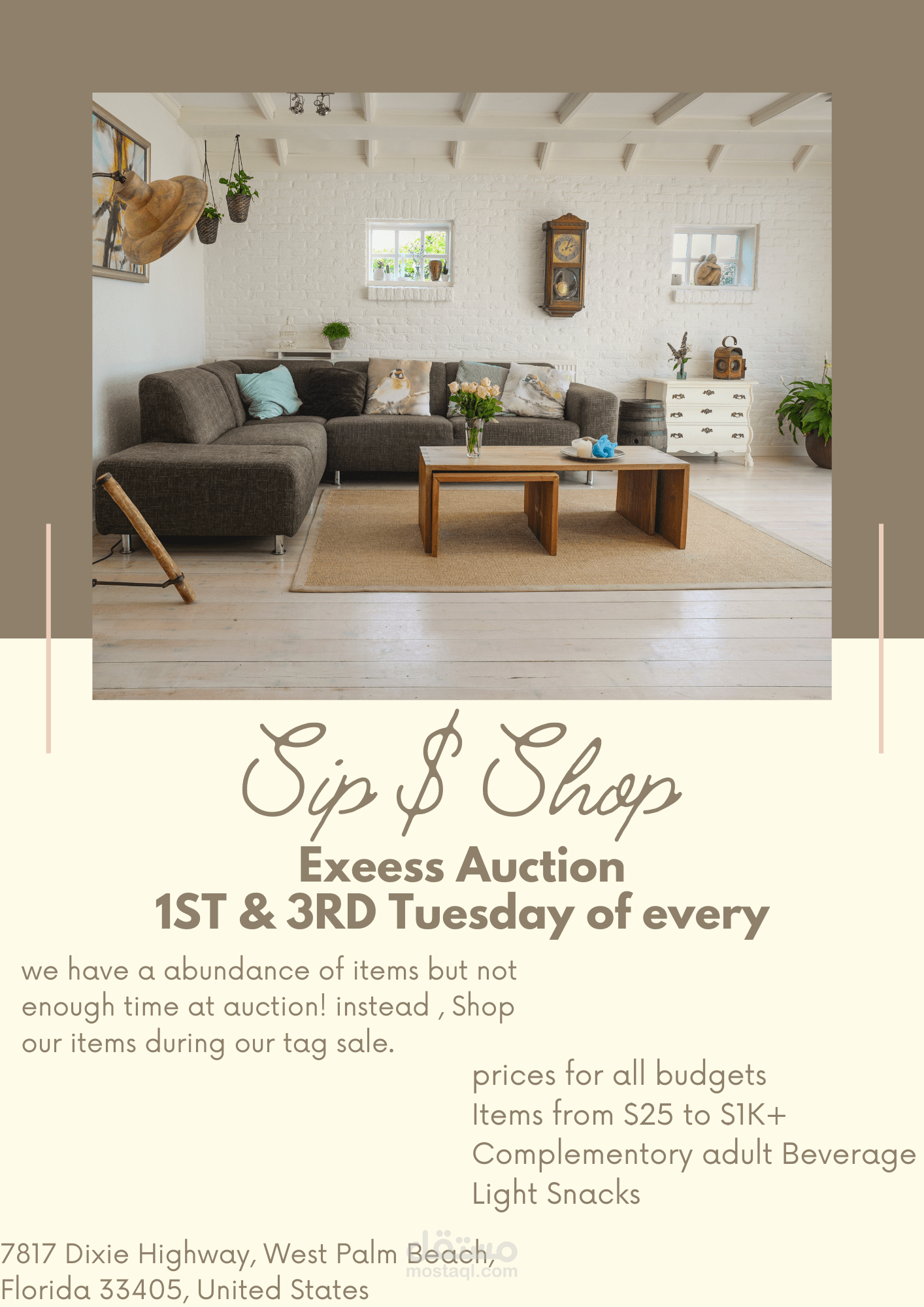 اعلان شركة عقارات على الانستجرام